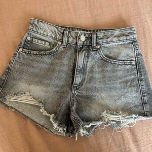 Garage Faded Black Jean Shorts